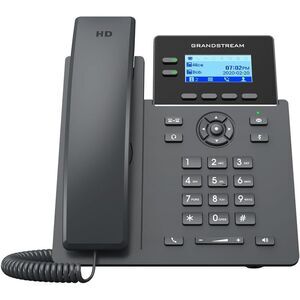 Grandstream GRP2602W Wi-Fi 5 Corded IP Phone, 2.4" Graphical Display - Black
